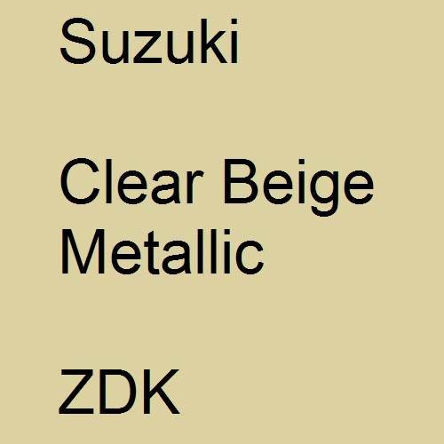 Suzuki, Clear Beige Metallic, ZDK.